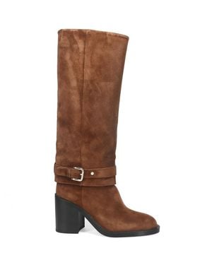 Alpe Brauner wildleder blockabsatz stiefel