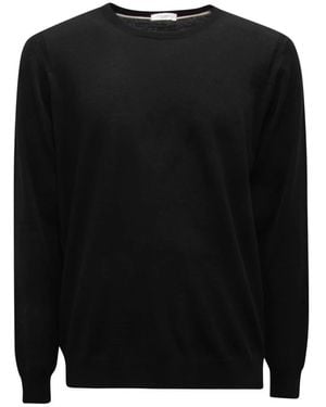 Paolo Pecora Wollpullover Schwarz Rundhalsausschnitt Stil