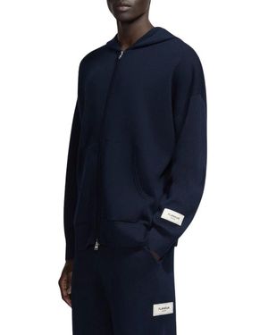 flâneur Hoodies & Sweatvesten ,Blauw ,Katoen Atelier Knit Zip-Up