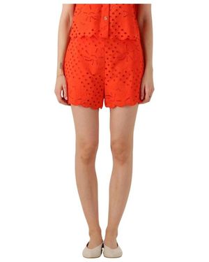 Louizon Korte Broeken ,Rood ,Oranje Zomerbroek Nido
