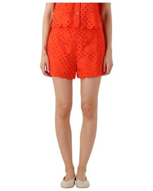 Louizon Orangefarbene Sommerhose Nido - Rot