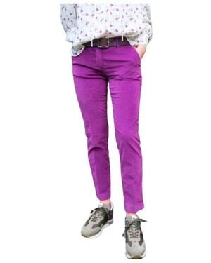 Mason's Schmale samt new york hose - Lila