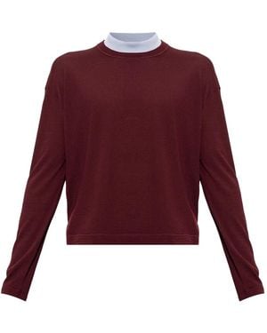 Jil Sander Wol Trui Met Ronde Hals - Paars