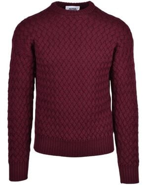 Alpha Studio Round-Neck Knitwear - Purple