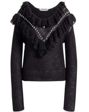 Alberta Ferretti Round-Neck Knitwear - Black