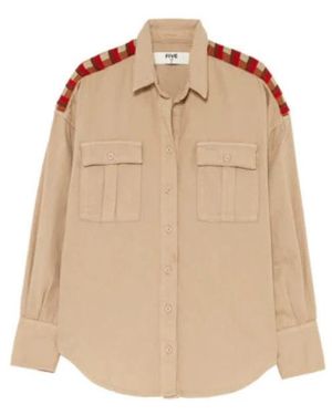 Five Jeans Overhemden ,Bruin ,Katoen Cecilia Shirt - Naturel