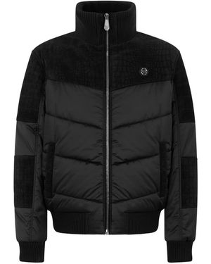 Philipp Plein Jassen ,Zwart ,Nylon Nylon Jas Cocco