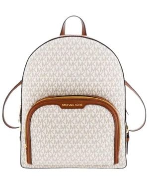 Michael Kors Zaino jaycee con logo grande - Bianco