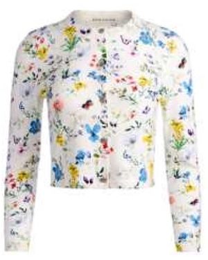 Alice + Olivia Truien & Vesten ,Veelkleurig ,Katoen Carson Cardigan - Wit