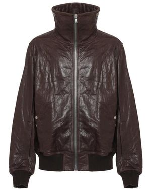 Rick Owens Leren Bomberjack - Bruin