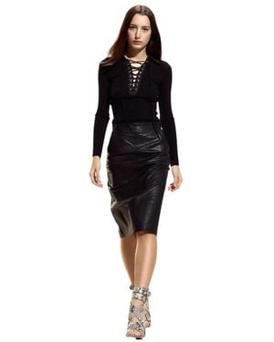 Cynthia Rowley Leather Skirts - Negro