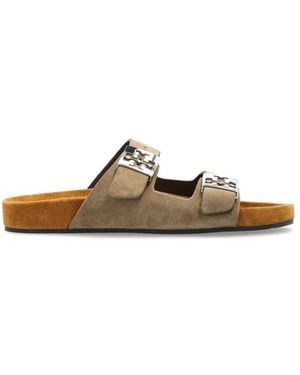 Tory Burch Sliders - Marron