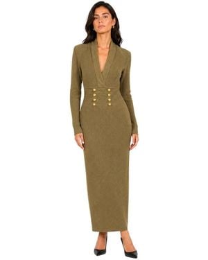 Balmain Knitted Jurken - Groen