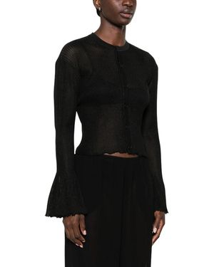 CFCL Fluted Lucent Gestrickter Cardigan - Schwarz