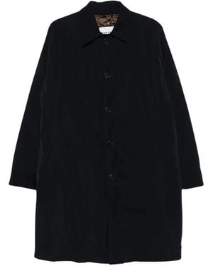 Amaranto Single-Breasted Coats - Negro