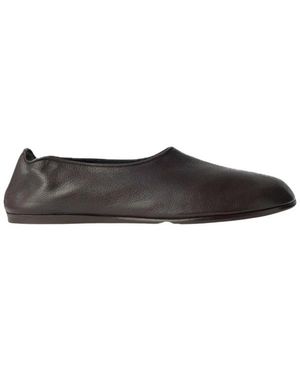 Lemaire Schoenen ,Bruin ,Leer Platte Piped Slipper - Zwart