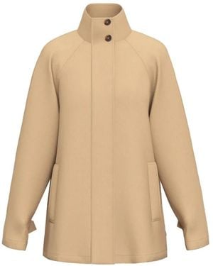 Marella Single-Breasted Coats - Natural