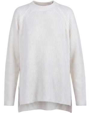 Jucca Truien & Vesten ,Wit ,Ronde Hals Gebreid