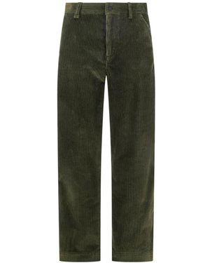 Moncler Broeken ,Groen ,Katoen Grenoble Straight Broeken