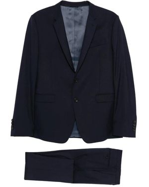 Reveres 1949 Einreihiger Anzug Aus Schurwolle - Blau