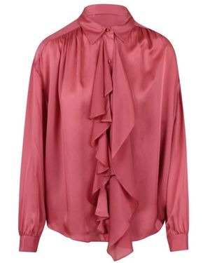 Ulla Johnson Overhemden ,Roze ,Gesture Zijden Blouse
