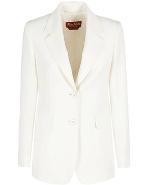 Max Mara Jassen ,Wit ,Leer Linz Blazer