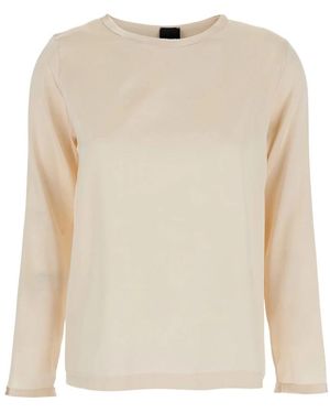 Plain Blouse Met Ronde Hals - Wit