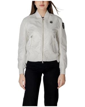 Blauer Städtische Bomberjacke - Grau