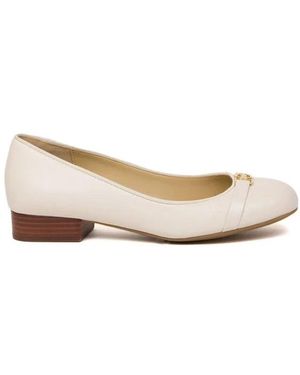 Michael Kors Mindy Flex Leren Ballerina - Wit