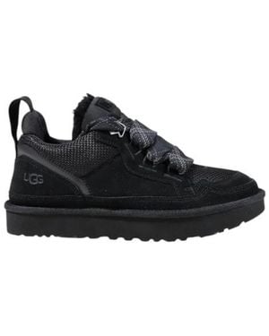 UGG Schoenen ,Zwart ,Sportieve Sneakers Met Rubberen Zool En Clipsluiting