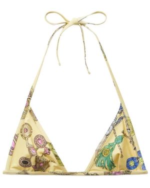 Versace Printed Bikini Top - Groen