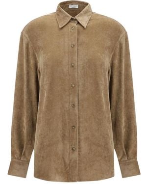 Brunello Cucinelli Shirts - Marrone