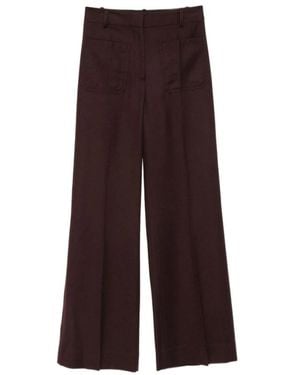 Victoria Beckham Wide Trousers - Brown
