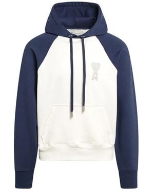 Ami Paris Hoodies - Blue