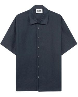 Alpha Studio Short Sleeve Shirts - Blue