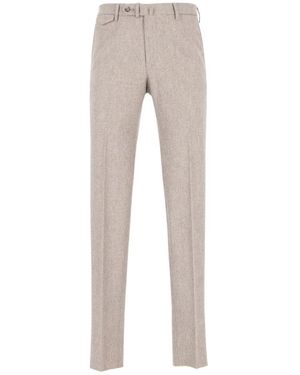 Tagliatore Broeken ,Wol Gestreepte Tailored Broek - Grijs