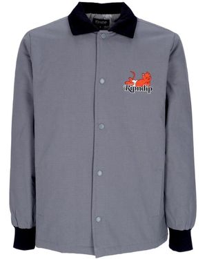 RIPNDIP Jassen ,Grijs ,Katoen Duivels Baby Button Down Jas