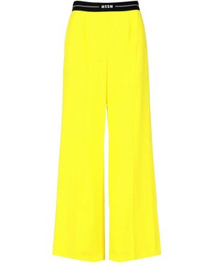 MSGM Broeken ,Geel ,Wol Gele Wollen Broek