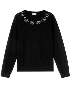 Oltre Round-Neck Knitwear - Noir