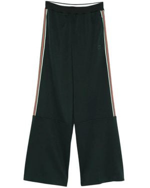 Gucci Broeken ,Groen ,Side Stripe Wide-Leg Trainingsbroeken