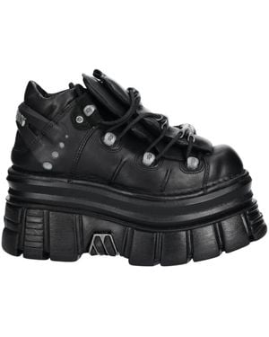 New Rock Lace-Up Boots - Noir