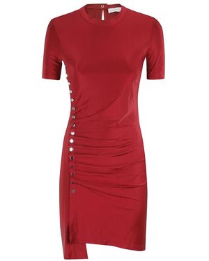 Rabanne Rubinrotes Mini-Kleid Mit Drapierung
