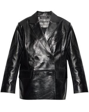 Stand Studio Alondra Lederblazer - Schwarz