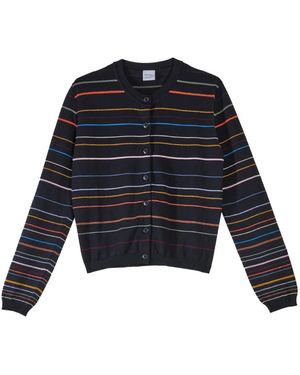 Paul Smith Cardigan Riga Estiva Ps - Blau