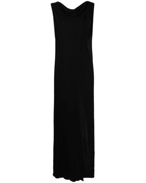 Alberta Ferretti Kleedjes ,Zwart ,Lange Gown Met Uitsnijding