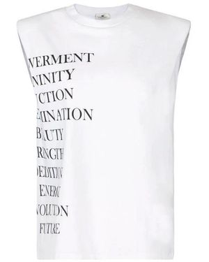 Elisabetta Franchi Sleeveless Tops - White