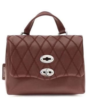 Zanellato Gesteppte Diamant-Klapphandtasche - Braun
