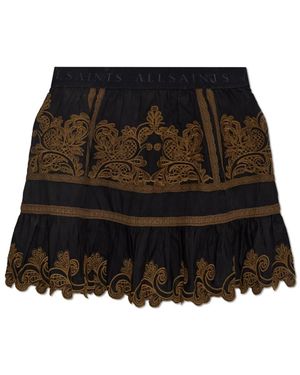 AllSaints Rokken ,Zwart ,Katoen Katya Skirt