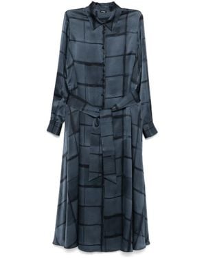 Kiton Silk Maxi Dress - Blue