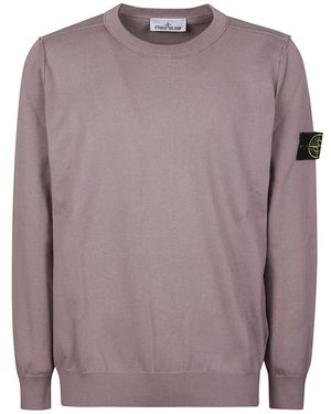 Stone Island Round-Neck Knitwear - Purple